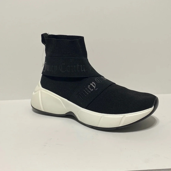 Juicy Couture Y2K Inspired Streetwear Black Platform NEW Knit Sock Sneakers Sz.8 - Picture 2 of 10